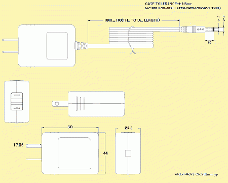 UNIFIVE US300618 EIAJ-2付 ユニファイブ　ACアダプター　6V/1.8A