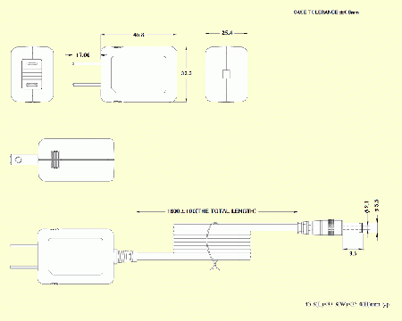 UNIFIVE UN110-3320　PL03B付 ユニファイブ　ACアダプター　3.3V/2.0A