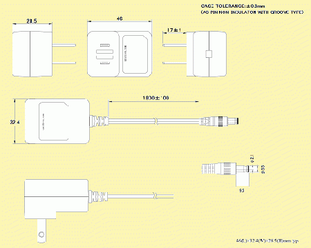 UNIFIVE UNL110-0520 PL03B付 ユニファイブ　ACアダプター　5V/2.0A