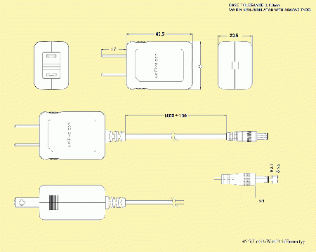 UNIFIVE UN105-1205 PL03B付 ユニファイブ　ACアダプター　「完売」