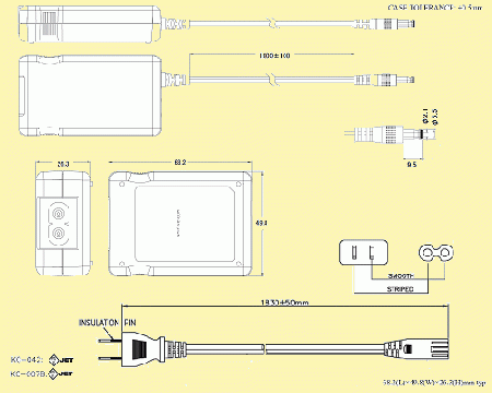 UNIFIVE UI318-12 PL03B付 ユニファイブ　ACアダプター  「完売」