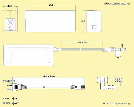 UNIFIVE UIA324-05 PL03B付 ユニファイブ　ACアダプター　「完売」