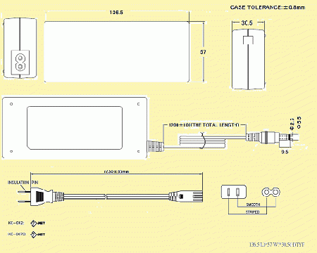 UNIFIVE UEA390-2437 PL03A付 ユニファイブ　ACアダプター「完売」