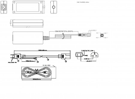 UIDDC3160-240066SA  Power DINコネクタ付 ACコード2Pin-3Pin