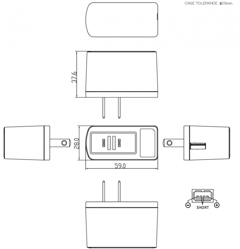 UNIFIVE UY313-0520　ユニファイブ　USB  ACアダプター　5V/2.0A